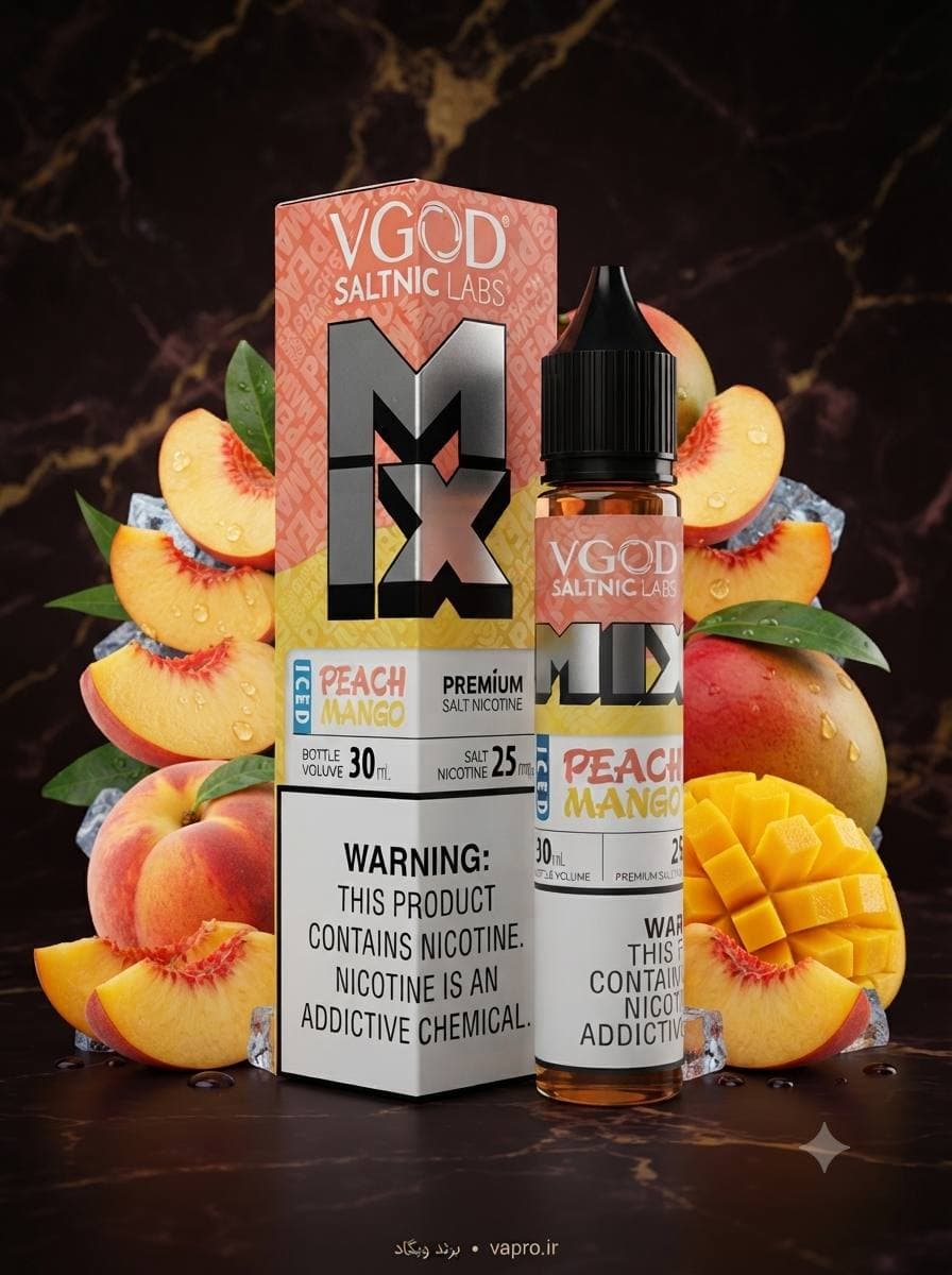 سالت میکس هلو انبه یخ ویگاد | Vgod LIQ Mix Peach Mango Ice