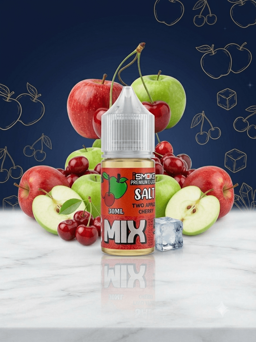سالت آی اسموک 30 میل طعم دو سیب آلبالو | iSmoke Double Apple Cherry Salt 30ml